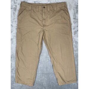 Vintage Carhartt Carpenter Pants Men Size 44x30 Dark Khaki B151 DKH Dungaree Fit